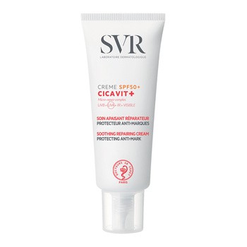 SVR Cicavit+ Creme SPF 50+, krem kojąco-regenerujący z bardzo wysoką ochroną przeciwsłoneczną, 40 ml
