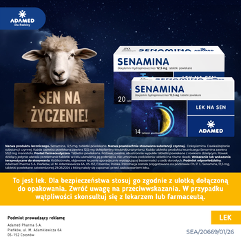 Senamina, 12,5 mg, tabletki powlekane, 20 szt.