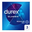 Durex Classic, prezerwatywy ze środkiem nawilżającym, 3 szt.