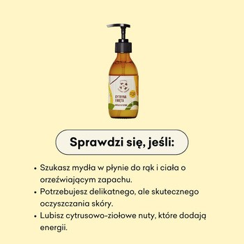 Mydlarnia 4 Szpaki,  Cytryna i Mięta, naturalne mydło w płynie, 500 ml