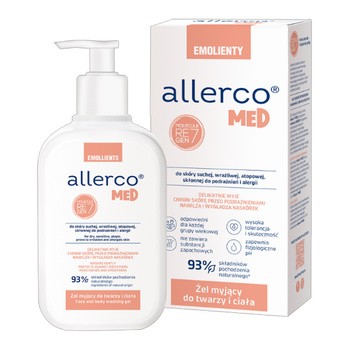 Allerco, żel myjący do twarzy i ciała, 200 ml