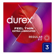 Durex, Feel Thin Extra Lubricated, prezerwatywy, 3 szt.