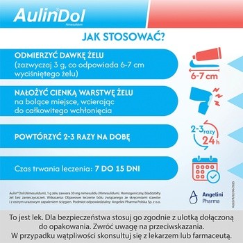 AulinDol, 30 mg/g, żel, 100 g, tuba