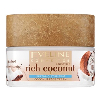 Eveline Cosmetics Rich Coconut, multi-nawilżający kokosowy krem do twarzy, 50 ml