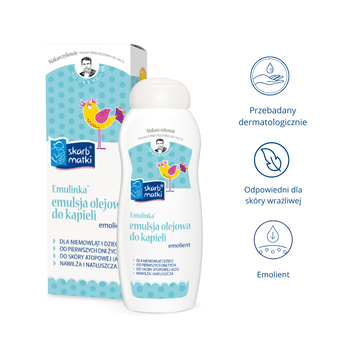Skarb Matki Emulinka, emulsja olejowa do kąpieli dla niemowląt i dzieci, 250 ml