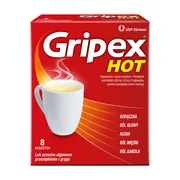 Gripex Hot, proszek do sporządzania roztworów, 8 saszetek