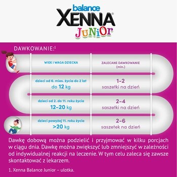 Xenna Balance Junior, proszek w saszetkach, do sporządzania roztworu doustnego, 14 x 5 g