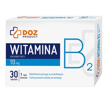 DOZ PRODUCT Witamina B2, tabletki powlekane, 30 szt.