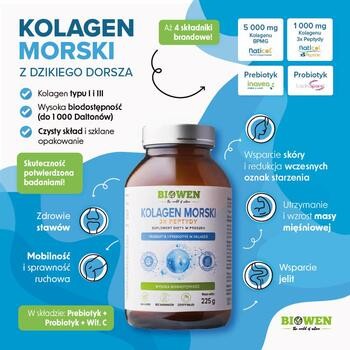 Biowen Kolagen Morski 3x peptydy, proszek, 225 g