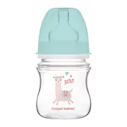 Canpol Easy Start Toys, butelka szerokootworowa, antykolkowa, zielona, 120 ml