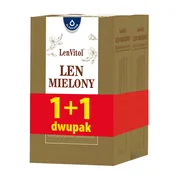 Oleofarm LenVitol, len mielony, odtłuszczony, 2 x 200 g