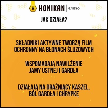 Honikan Gardło 2-fazowe pastylki do ssania, 16 szt