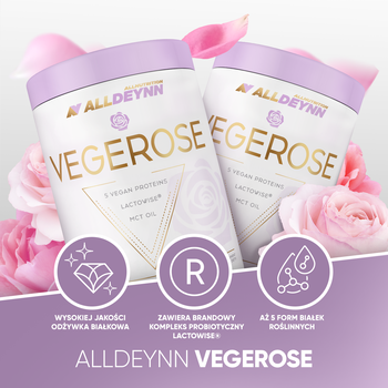 Allnutrition, ALLDEYNN VegeRose vanilla blueberry, proszek, 500 g