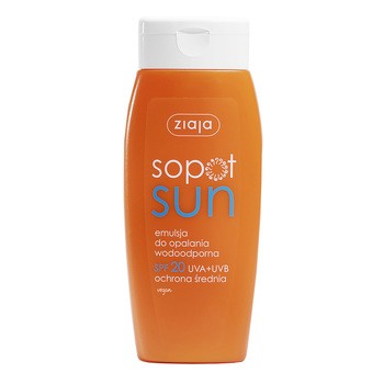 Ziaja Sopot Sun, emulsja do opalania wodoodporna SPF 20, 150 ml