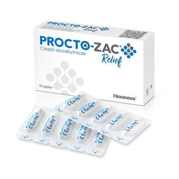 Procto-Zac Relief, czopki doodbytnicze, 10 szt.