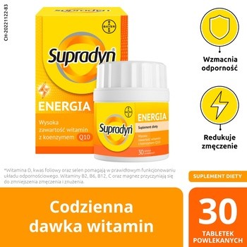 Supradyn Energia, tabletki powlekane, 30 szt.
