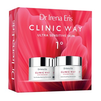Zestaw Dr Irena Eris Clinic Way 1°, Pierwsze Zmarszczki, dermokrem na dzień, 50 ml + dermokrem na noc, 50 ml
