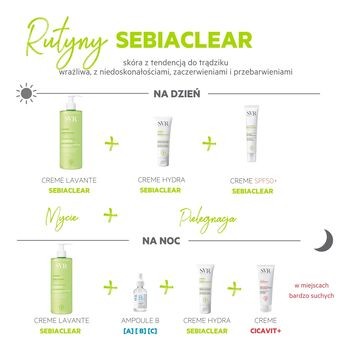SVR Sebiaclear Hydra, regenerujący krem nawilżający, 40 ml