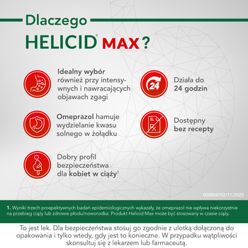 Helicid MAX (Piastprazol), 20 mg, kapsułki dojelitowe twarde, 14 szt.