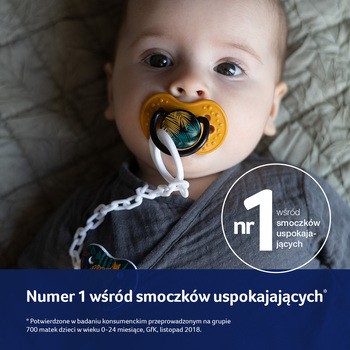 Canpol Lovi, smoczek uspokajający silikonowy, dynamiczny, Jungle, boy, 0-3m, 2 szt.