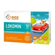 DOZ PRODUCT Lokomin, pastylki do ssania, smak pomarańczowy, 10 szt.