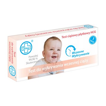 Testeo, test do wykrywania wczesnej ciąży, płytkowy, 1 szt.