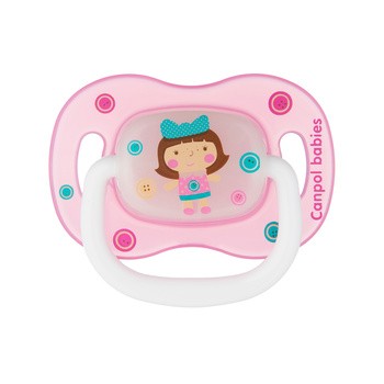 Canpol Babies Toys, smoczek uspokajający silikonowy symetryczny, 18 m+, 1 szt.
