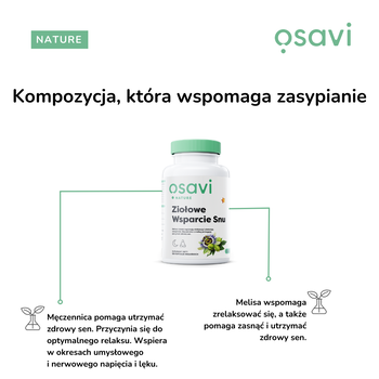 Osavi Ziołowe Wsparcie Snu, kapsułki, 60 szt.