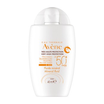 Avene Eau Thermale Sun, fluid mineralny SPF 50+, 40 ml