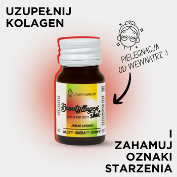 Beautyllagen Shot, płyn, smak jabłko-limonka, 30 ml x 15 szt.