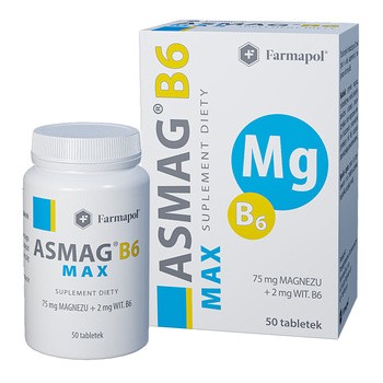 Asmag B6 Max, tabletki, 50 szt.