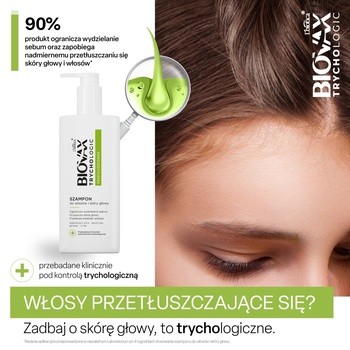 Biovax Trychologic Przetłuszczanie, szampon do włosów i skóry głowy, 200 ml