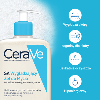 CeraVe SA, wygładzający żel do mycia, 473 ml
