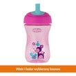 Chicco, Kubek niekapek z ustnikiem w kształcie słomki, różowy, 266 ml, 12 m+, 1 szt.