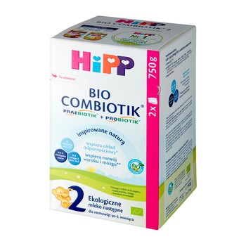 HiPP 2 BIO Combiotik, mleko następne, 6 m+, proszek, 750 g