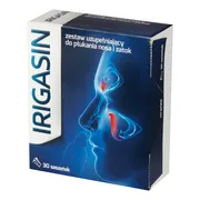 Irigasin, zestaw uzupełniający do płukania nosa i zatok, 30 saszetek