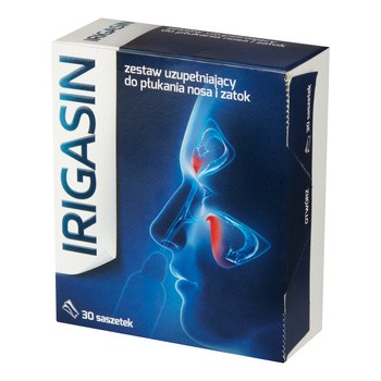 Irigasin, zestaw uzupełniający do płukania nosa i zatok, 30 saszetek