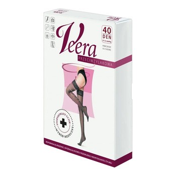 Veera Przeciwżylakowa, pończochy uciskowe, 40 DEN, czarny, rozmiar 1