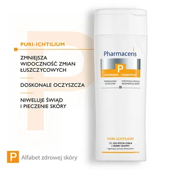 Pharmaceris P Puri-Ichtilium, żel do mycia ciała i skóry głowy, 250 ml