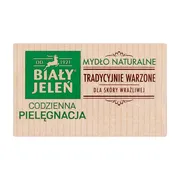 Biały Jeleń, mydło w kostce, z lnem, 100 g