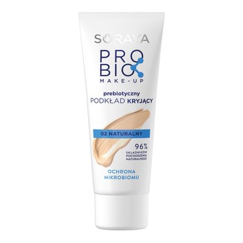Soraya Probio Make-Up, prebiotyczny podkład kryjący naturalny 02, 30ml