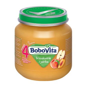 BoboVita, brzoskwinie i jabłka, 4 m+, 125 g