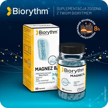 Biorythm Magnez B6, kapsułki o przedłużonym uwalnianiu, 30 szt.