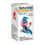 Natursept med kaszel, lizaki bez cukru, smak malinowy, 6 szt.