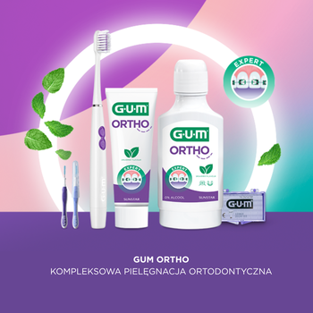 Gum Ortho, szczoteczka do zębów, ortodontyczna, 1 szt.
