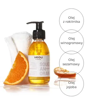Veoli Botanica Squeeze An Orange, olejek do zmywania makijażu i SPF, 132,7g