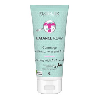 Flos-Lek Laboratorium, Balance T-zone, gommage peeling z kwasami AHA, 125 g
