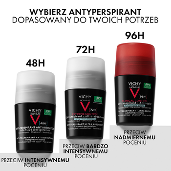 Vichy Homme, antyperspirant 72h, roll-on, 50 ml