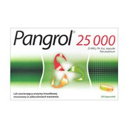 Pangrol, 25 000 j., kapsułki, 20 szt., (blistry)
