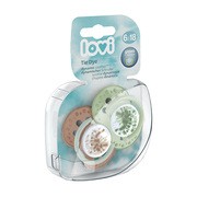 Canpol Lovi, smoczek uspokajający silikonowy dynamiczny, 6-18 m Tie Dye Green, 2 szt.